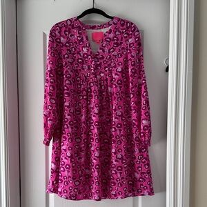 Lilly Pulitzer Pink Leopard Print Dress